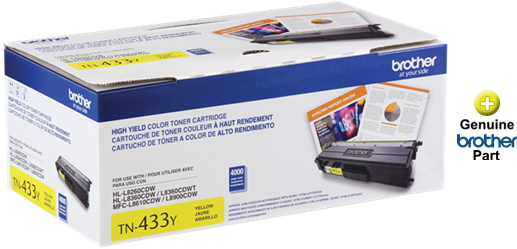 Brother TN-433Y TN433Y Toner Cartridge Yellow HL-L8260CDW HL